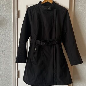 Kenneth Cole Black Trench Coat with Belt